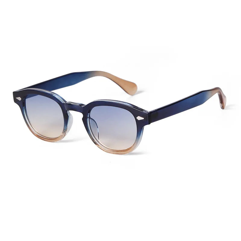 Gafas de Sol Vintage Shell Redondas - Diseño Retro Remaches UV400