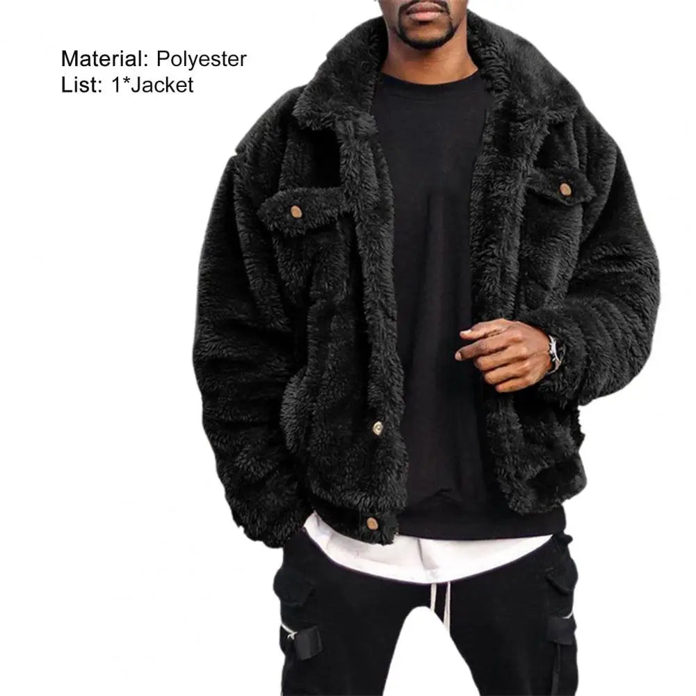 Chaqueta de Invierno con Forro de Felpa - Estilo Hip Hop Hombre