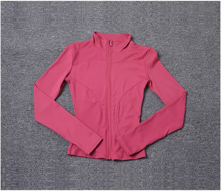 Chaqueta Deportiva con Cremallera - Manga Larga para Yoga y Gym