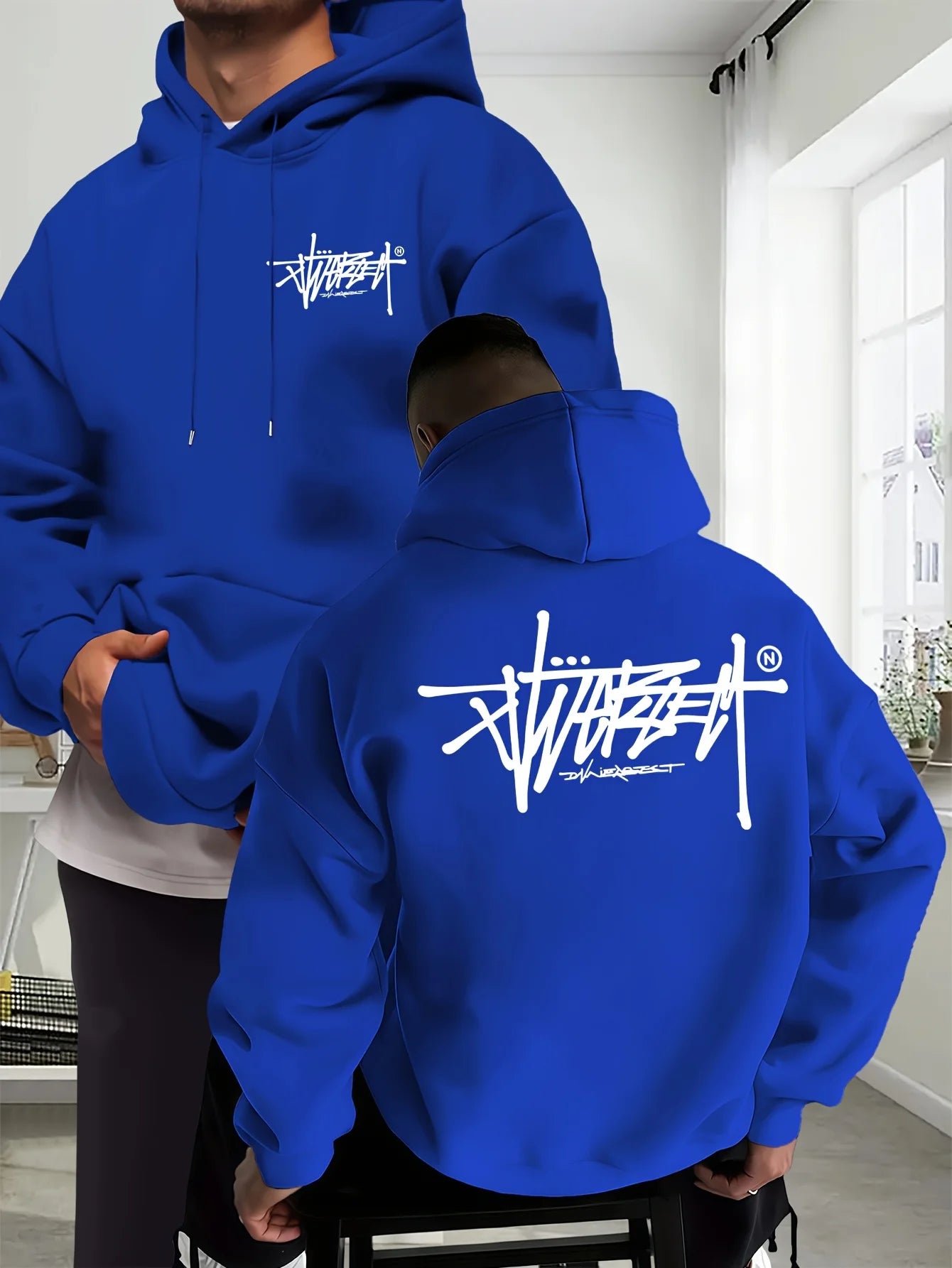 Sudadera con Capucha Estampado Creativo - Deportiva Casual Unisex