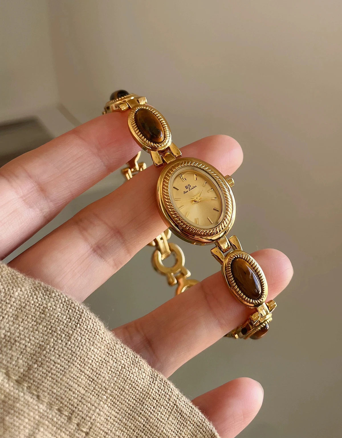 Reloj de Lujo con Jade Verde - Pulsera Joyería Cuarzo Elegante Mujer