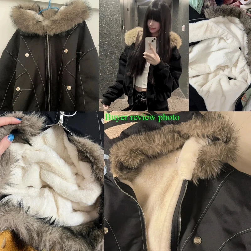 Parka Hip-Hop Invierno con Cuello Mink - Estilo Streetwear Unisex