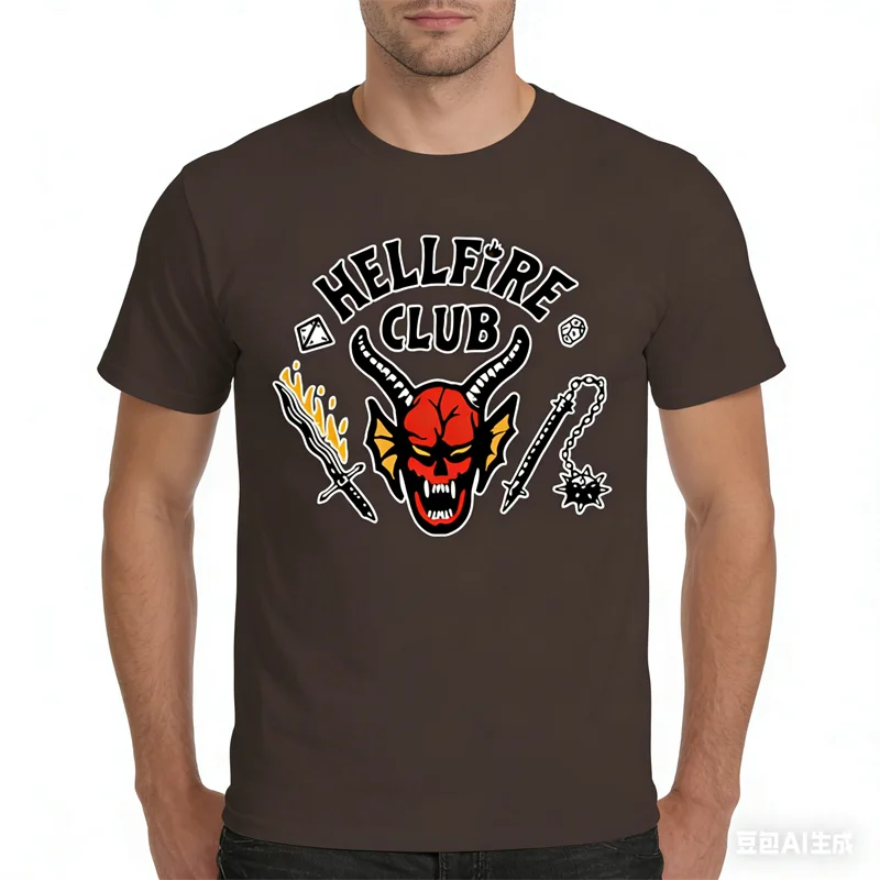 Camiseta 3D Estilo Diablo Salvaje - Estampado Gráfico Manga Corta Casual Unisex