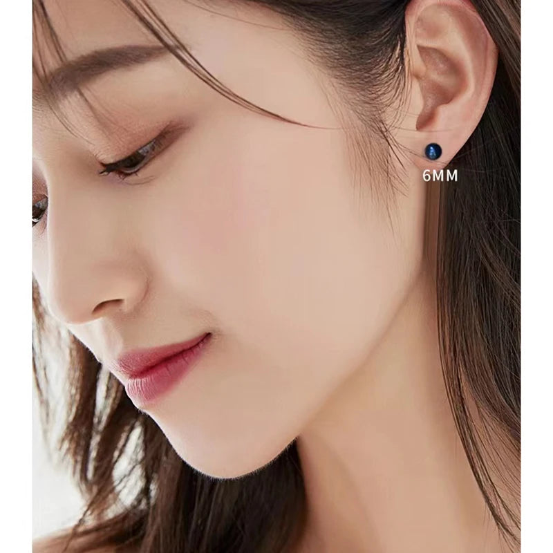 Pendientes Perlas Naturales Agua Dulce - Plata 925 Sterling Cultivadas Mujer