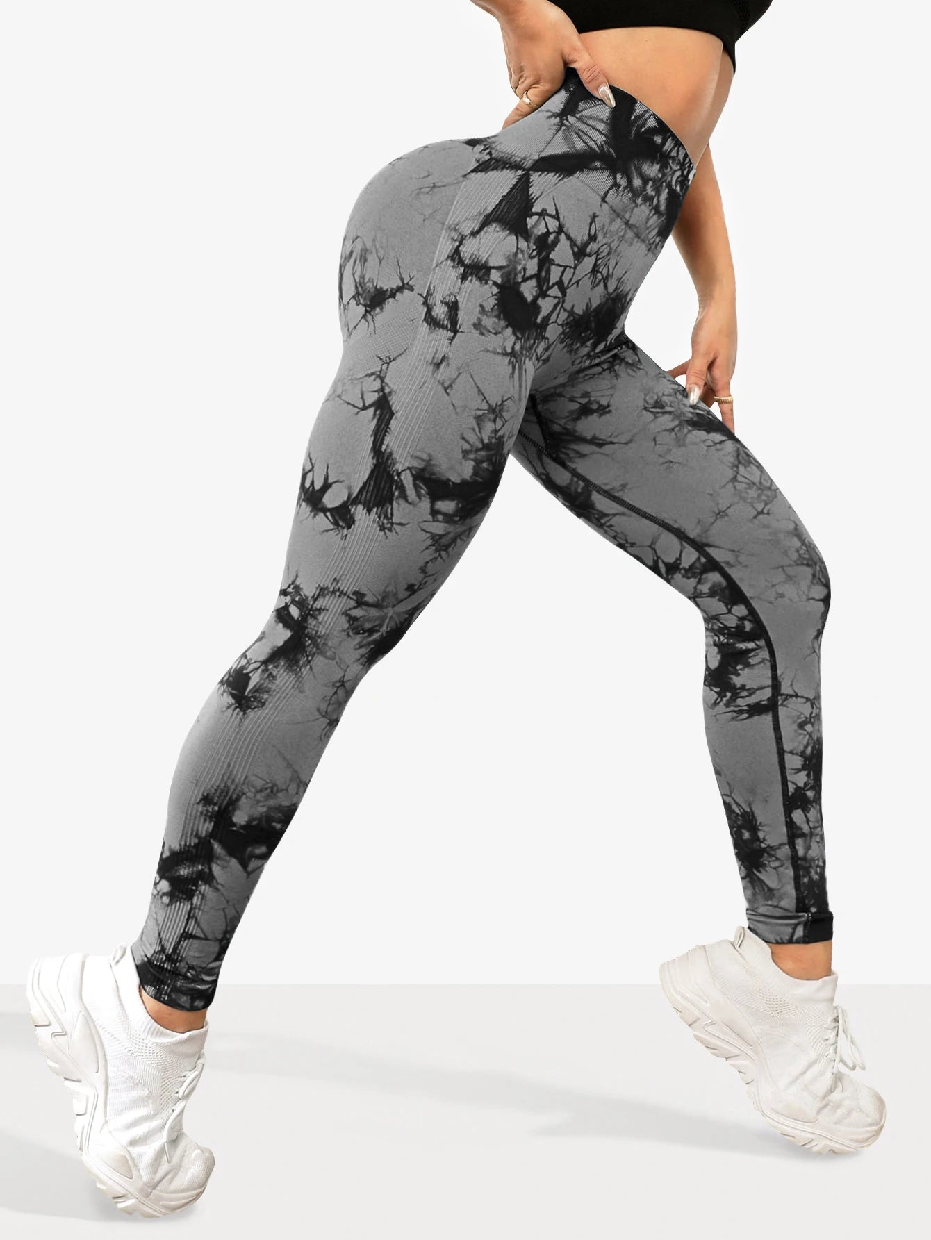 Leggings de Yoga Tie-Dye Sin Costuras - Cintura Alta