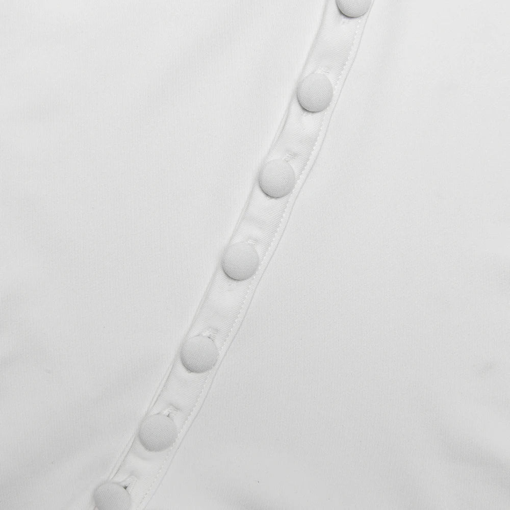 Vestido Mini Línea A con Volantes - Escote en V y Manga Larga