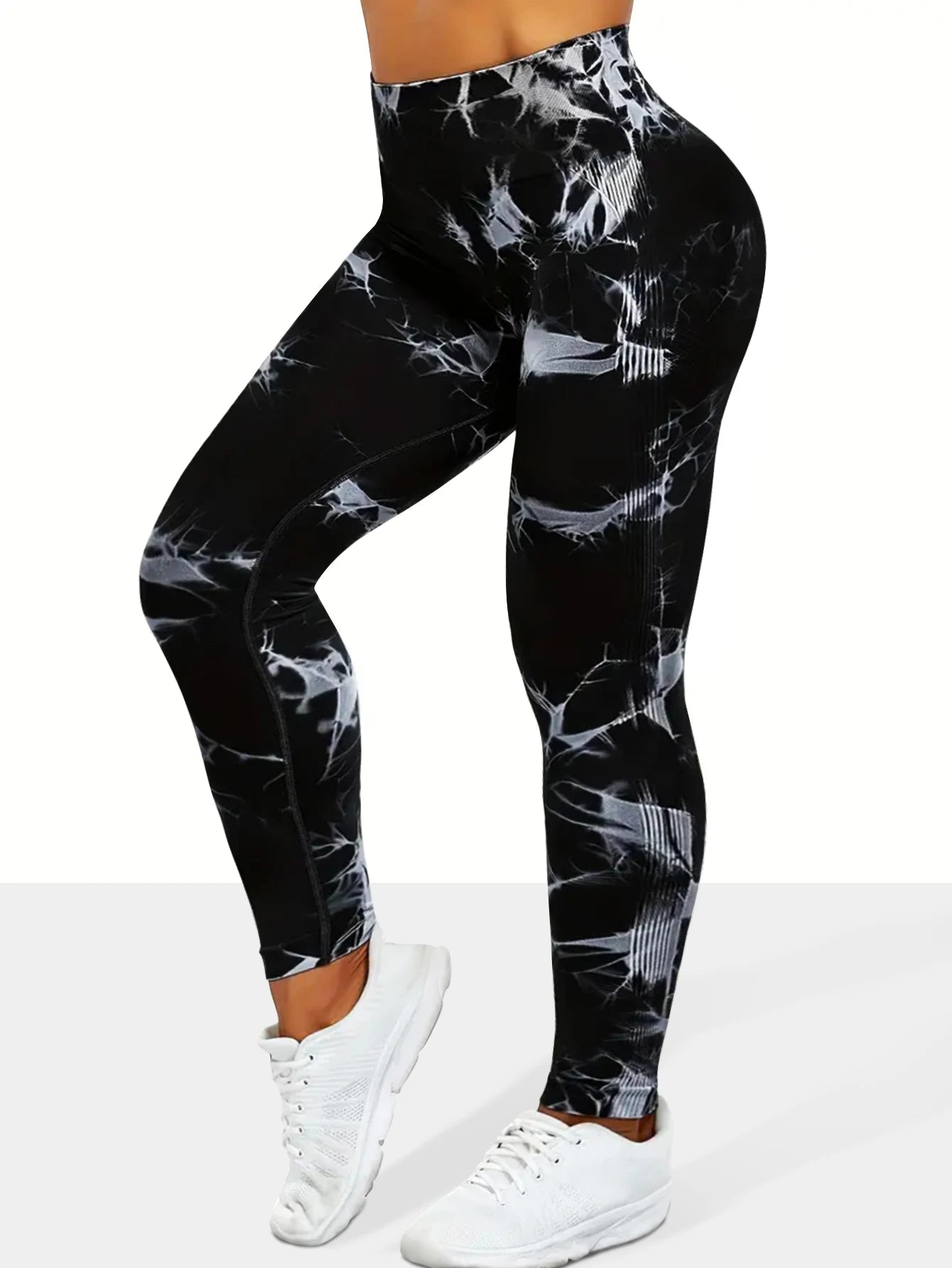 Leggings de Yoga Tie-Dye Sin Costuras - Cintura Alta