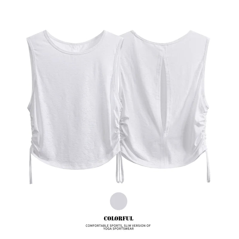 Top Yoga Sin Mangas Racerback - Fitness Gym Playa Mujer