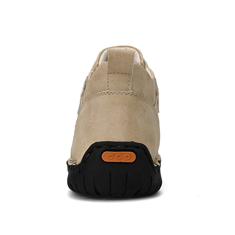 Zapatos Cuero Artesanales Hombre 2025 - Sneakers Transpirables Diseño Premium