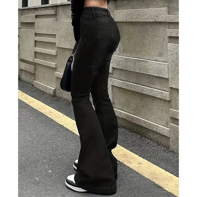 Jeans Acampanados de Cintura Alta - Estilo Bootcut