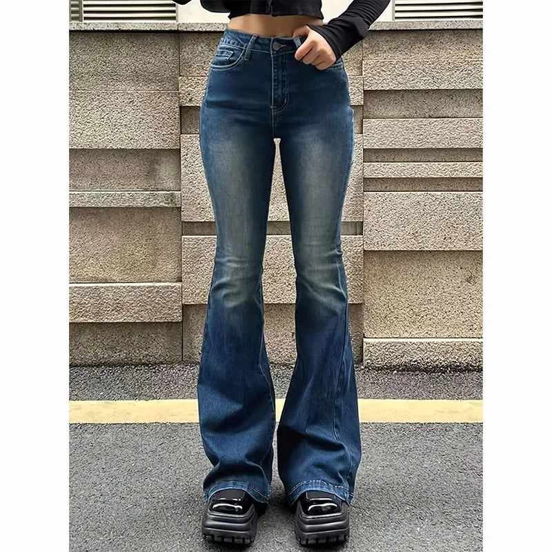 Jeans Acampanados de Cintura Alta - Estilo Bootcut
