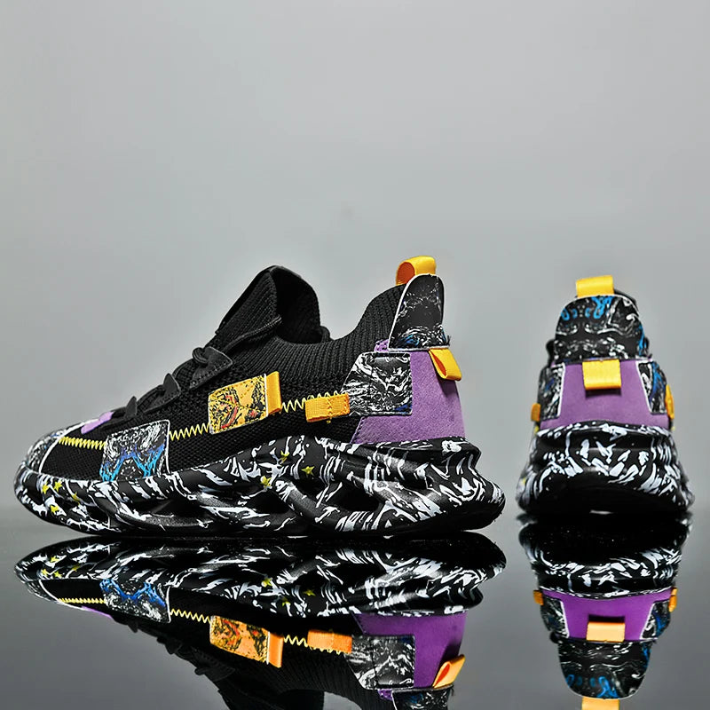 Sneakers Luxury Hombre Flyknit - Zapatillas Casuales Transpirables Multicolor