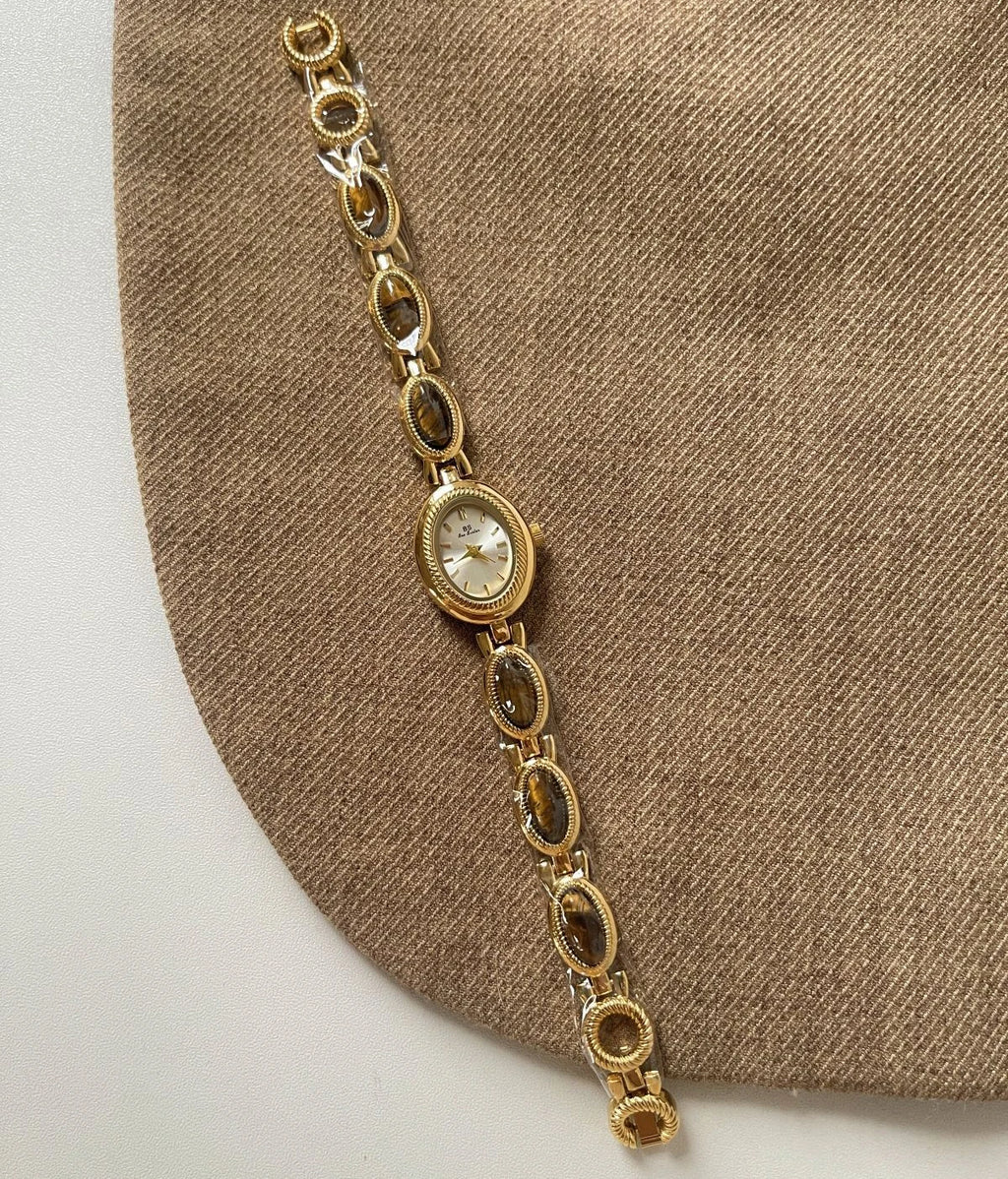 Reloj de Lujo con Jade Verde - Pulsera Joyería Cuarzo Elegante Mujer