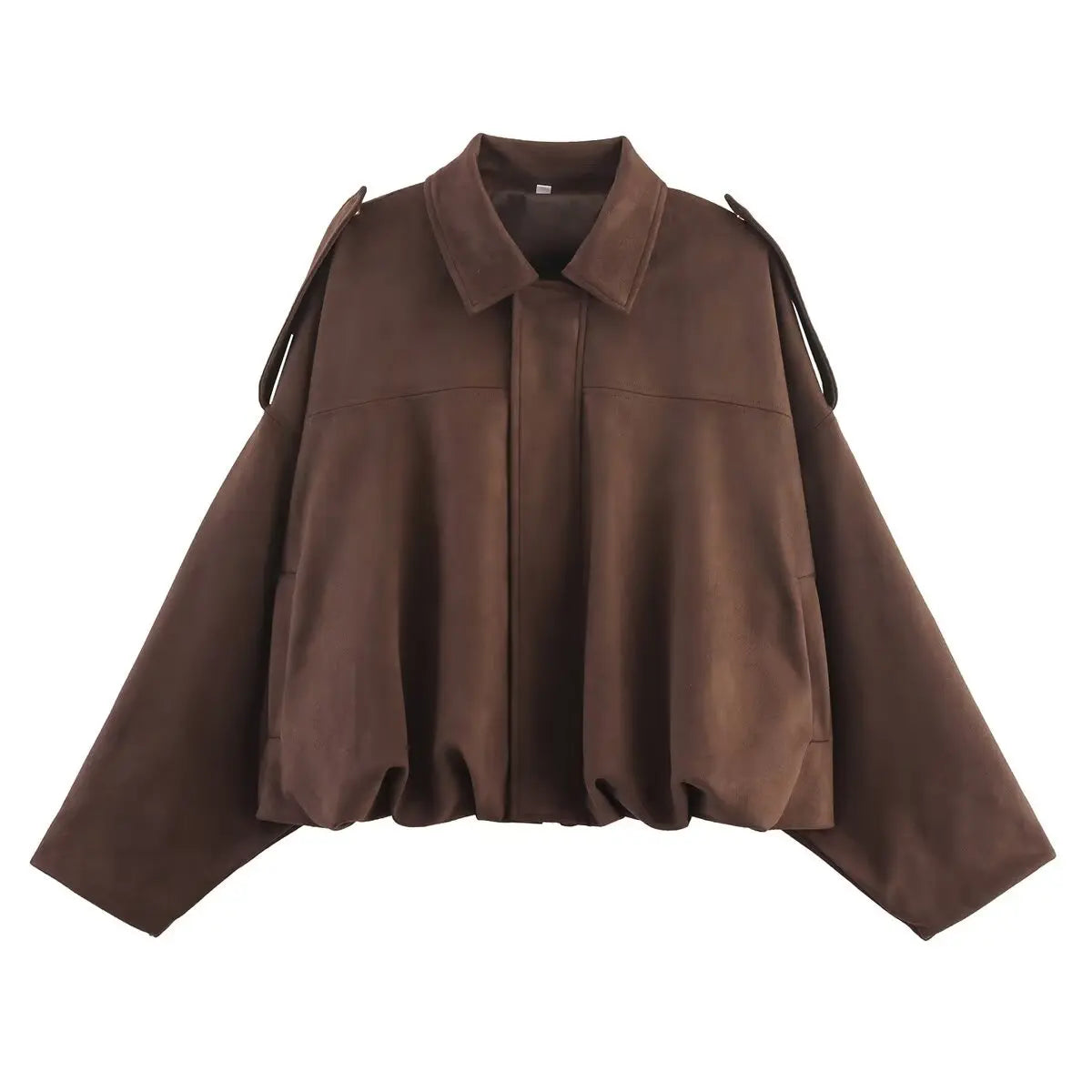 Chaqueta Suede Retro con Cremallera - Estilo Street Fashion Mujer