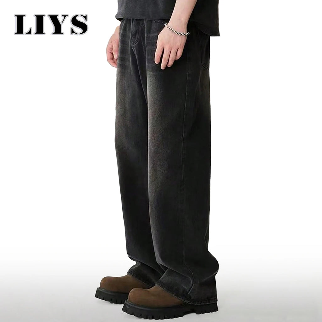 Jeans Baggy Coreano 4 Estaciones - Pierna Ancha High Street Hombre