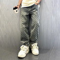Jeans Y2K Bordados Pierna Ancha - Estilo Hip Hop Retro Hombre