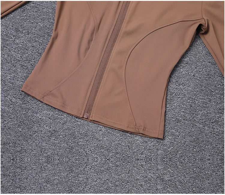 Chaqueta Deportiva con Cremallera - Manga Larga para Yoga y Gym