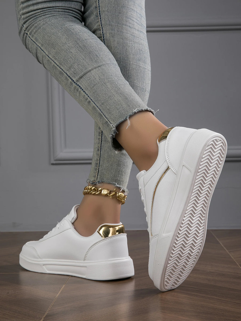 Zapatillas Baasploa Cuero Plataforma - Sneakers Casuales Antideslizantes Mujer