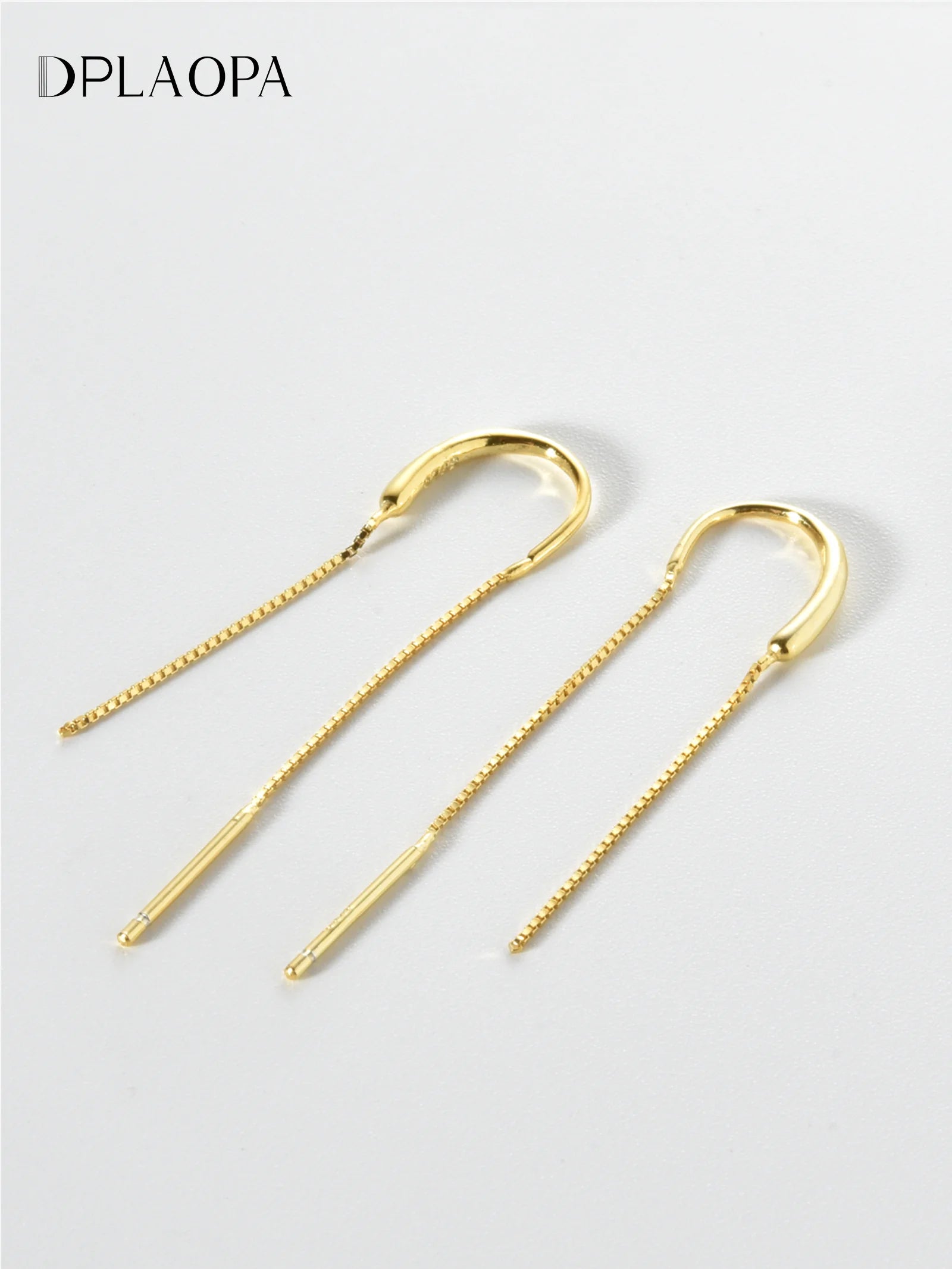 Pendientes Largos Cadena Plata 925 Sterling - Delicados Fiesta Regalo Mujer