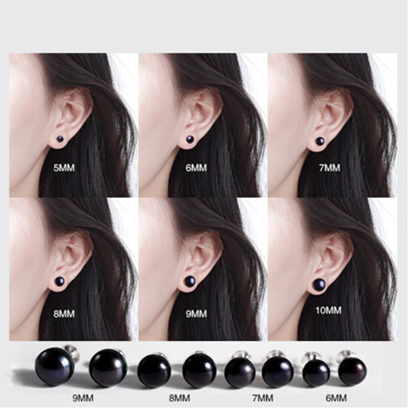 Pendientes Perlas Naturales Agua Dulce - Plata 925 Sterling Cultivadas Mujer