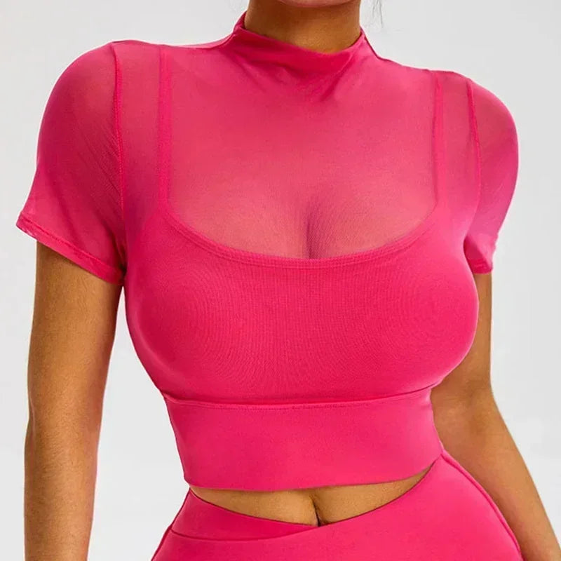 Cloud Rise Red Sports Shirt for Girls Fitness Women Long Sleeve Yoga Blouse Gym Top Running T-Shirt XS Autumn Workout Activewear
