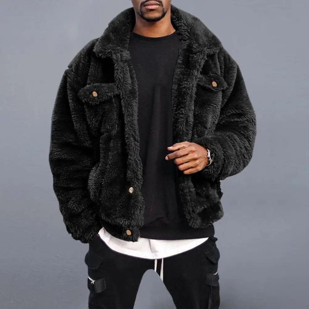Chaqueta de Invierno con Forro de Felpa - Estilo Hip Hop Hombre