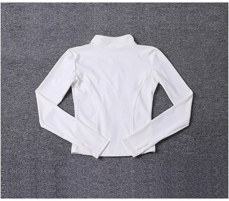 Chaqueta Deportiva con Cremallera - Manga Larga para Yoga y Gym