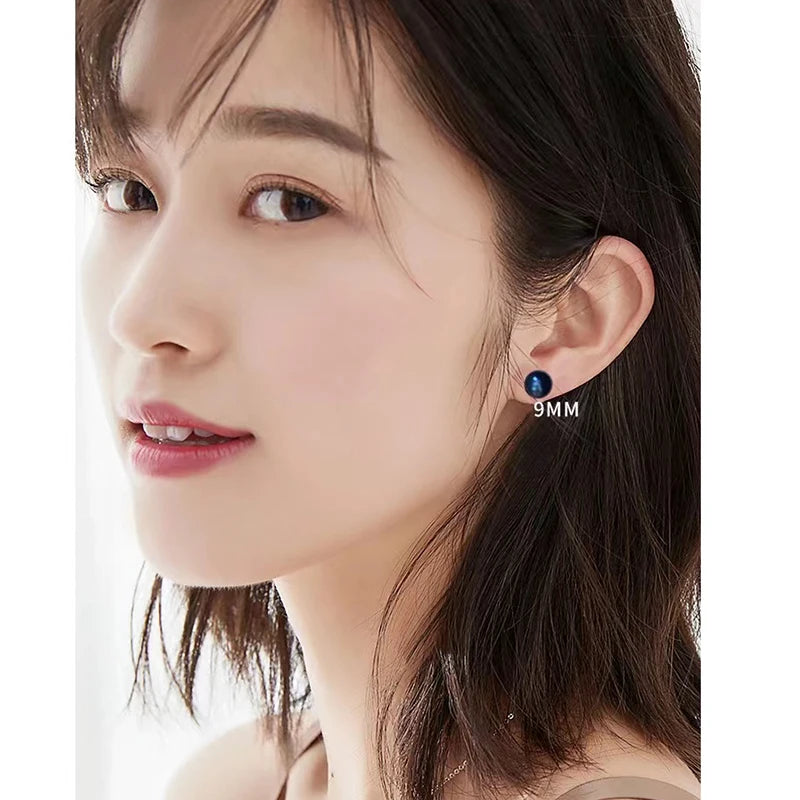 Pendientes Perlas Naturales Agua Dulce - Plata 925 Sterling Cultivadas Mujer