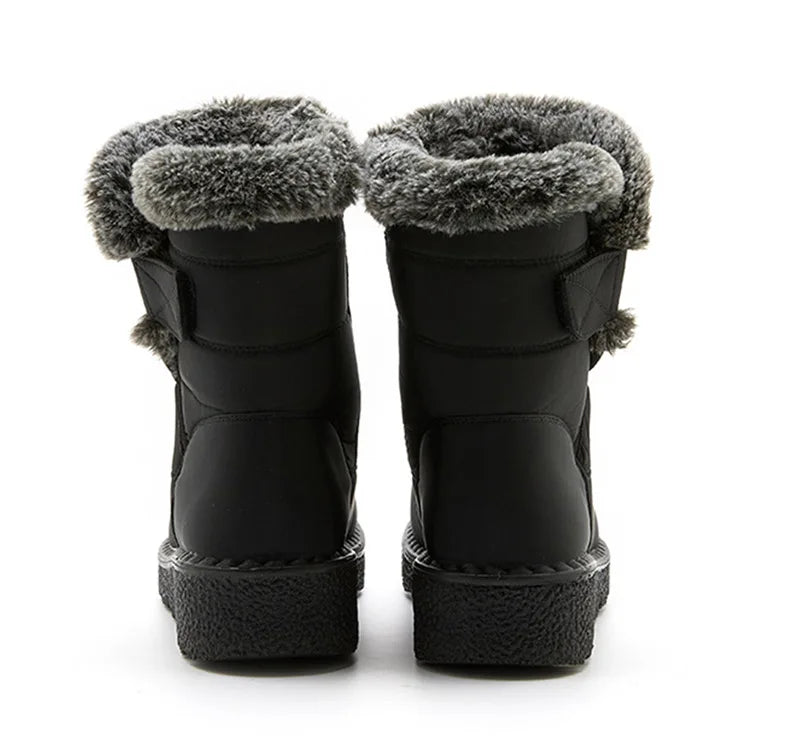 Botas Nieve Mujer Impermeables con Pelo - Botines Invierno Cálidos Antideslizantes