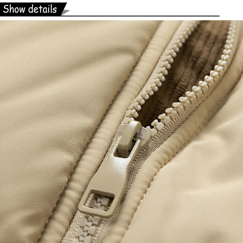 Parka con Capucha Desmontable - Cortavientos Cálida Hombre