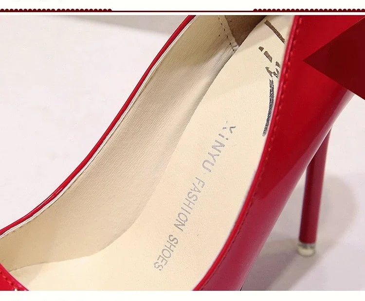 Zapatos Tacón Alto Stiletto Mujer - Punta Afilada Charol Boda Fiesta