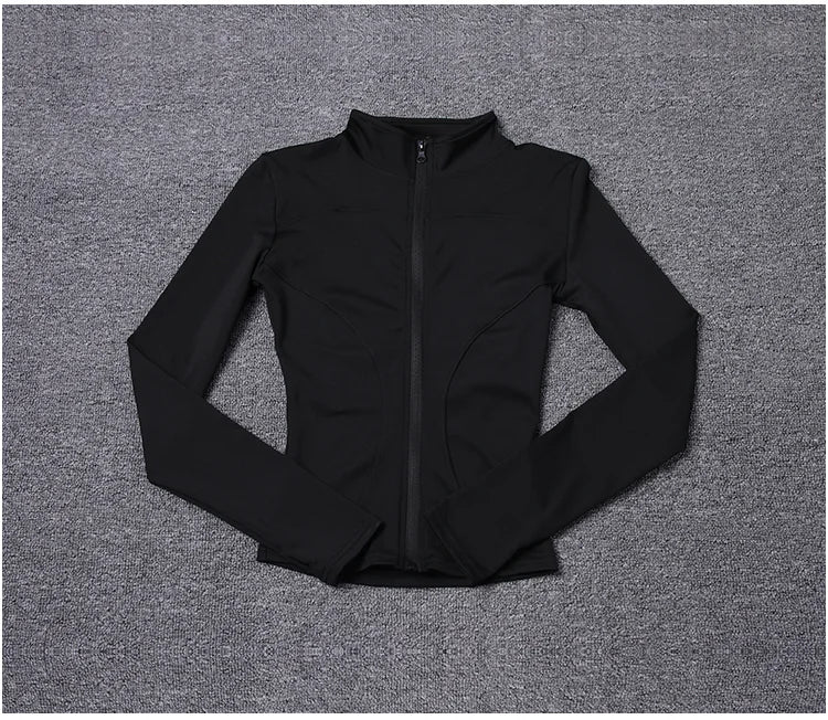 Chaqueta Deportiva con Cremallera - Manga Larga para Yoga y Gym