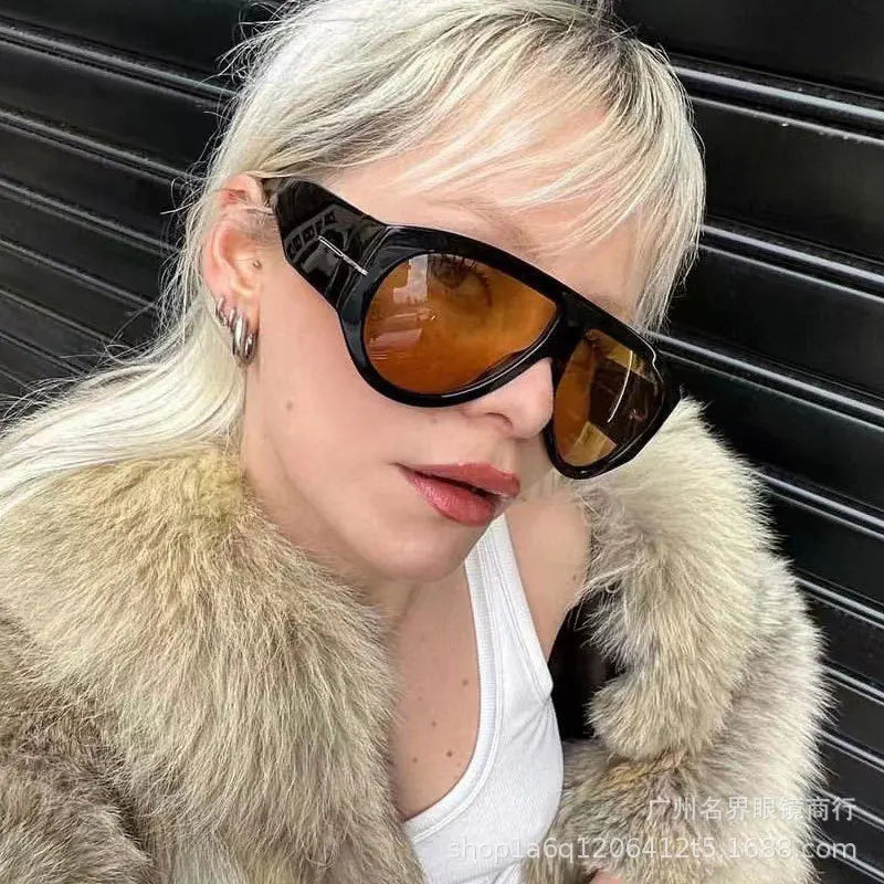 Gafas de Sol Piloto Gran Tamaño - Diseño de Lujo con Degradado para Mujer