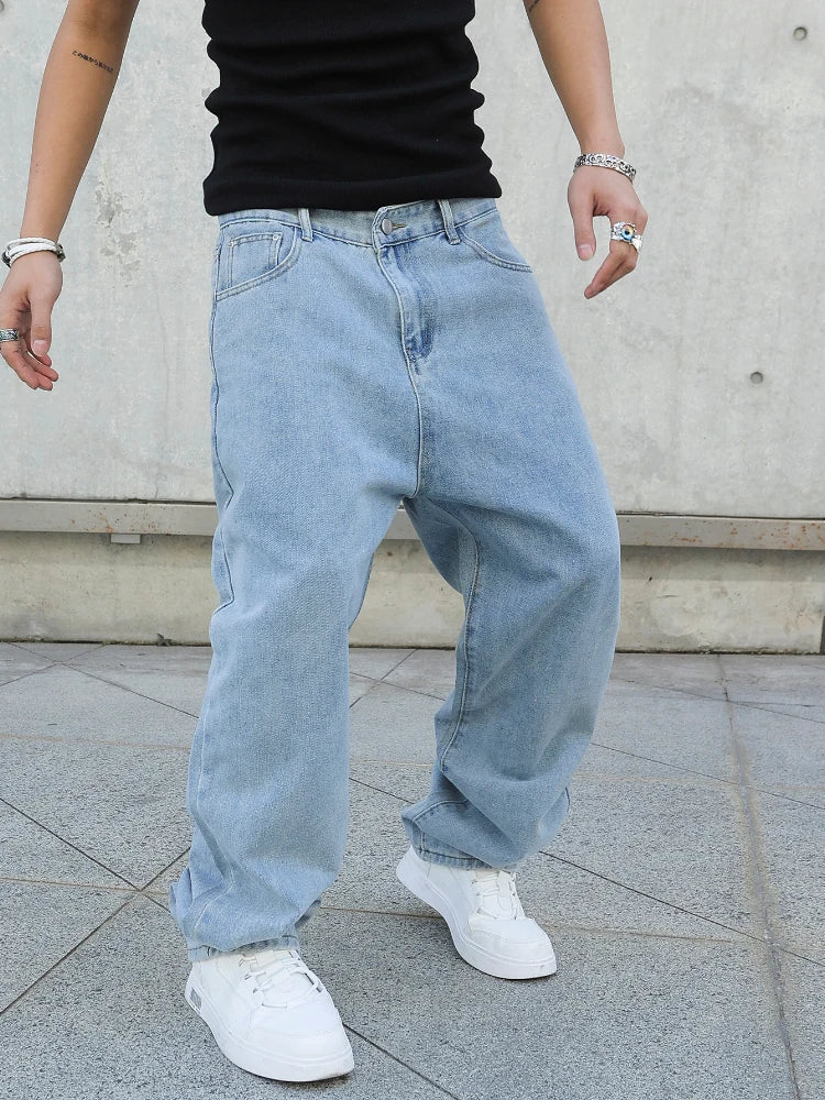 Jeans Baggy Y2K Pierna Ancha - Estilo Streetwear Hombre