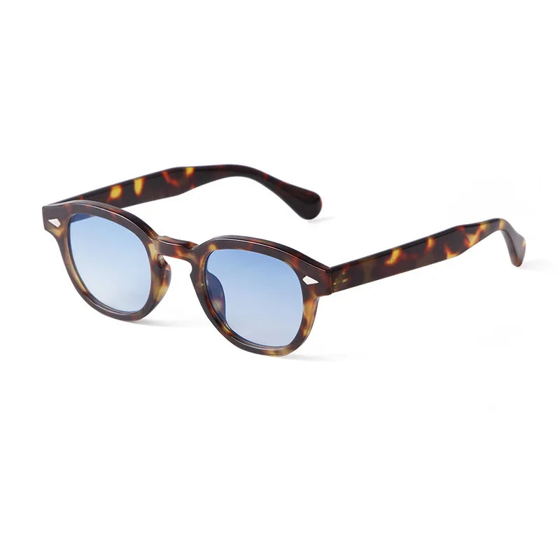 Gafas de Sol Vintage Shell Redondas - Diseño Retro Remaches UV400
