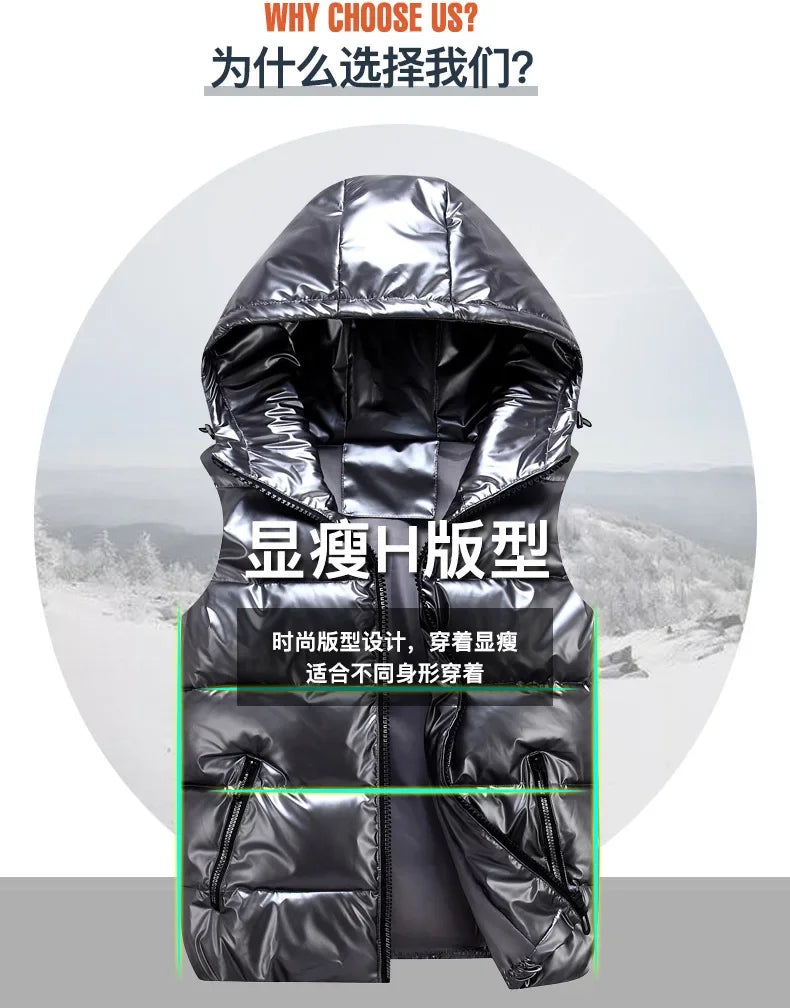 Chaleco Acolchado con Capucha - Diseño Impermeable Unisex