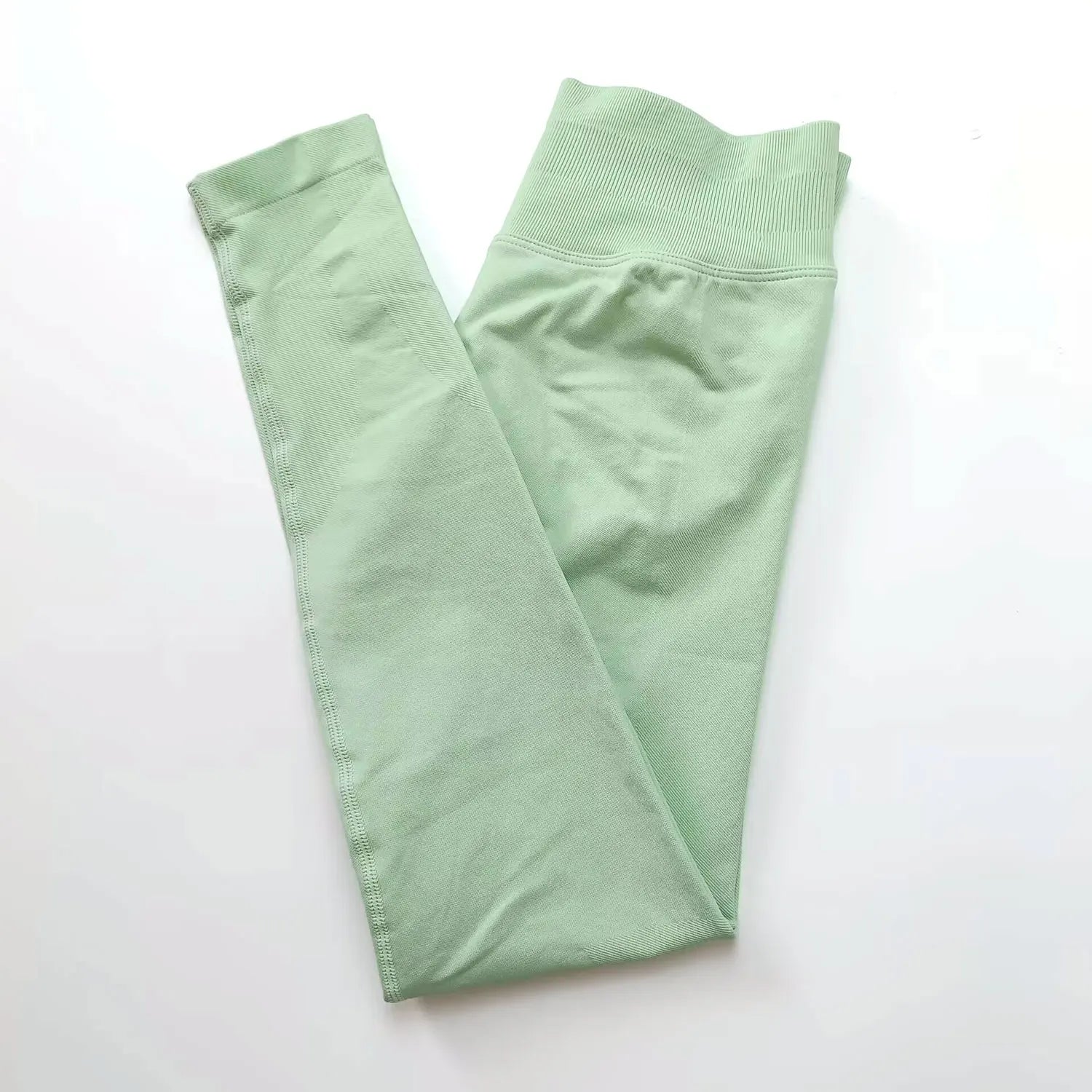 Leggings Deportivos Sin Costuras - Banda Acanalada y Efecto Push-Up