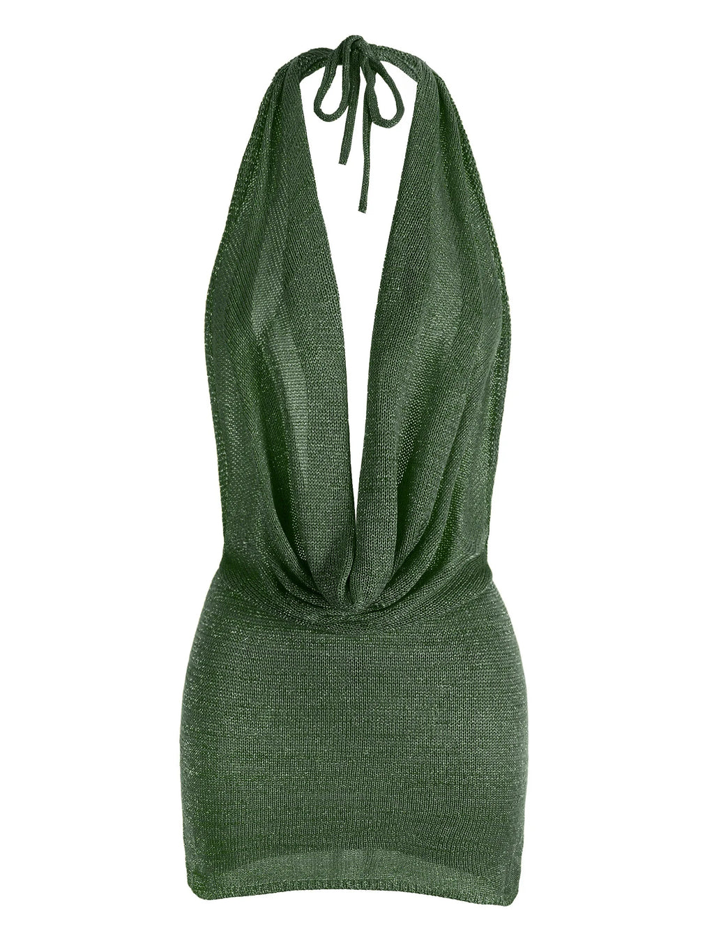 Vestido Mini de Playa con Escote en V - Espalda Descubierta