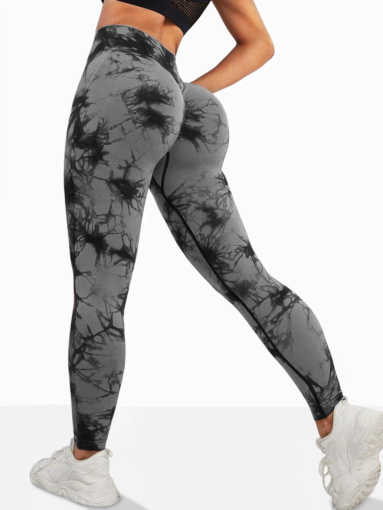 Leggings de Yoga Tie-Dye Sin Costuras - Cintura Alta