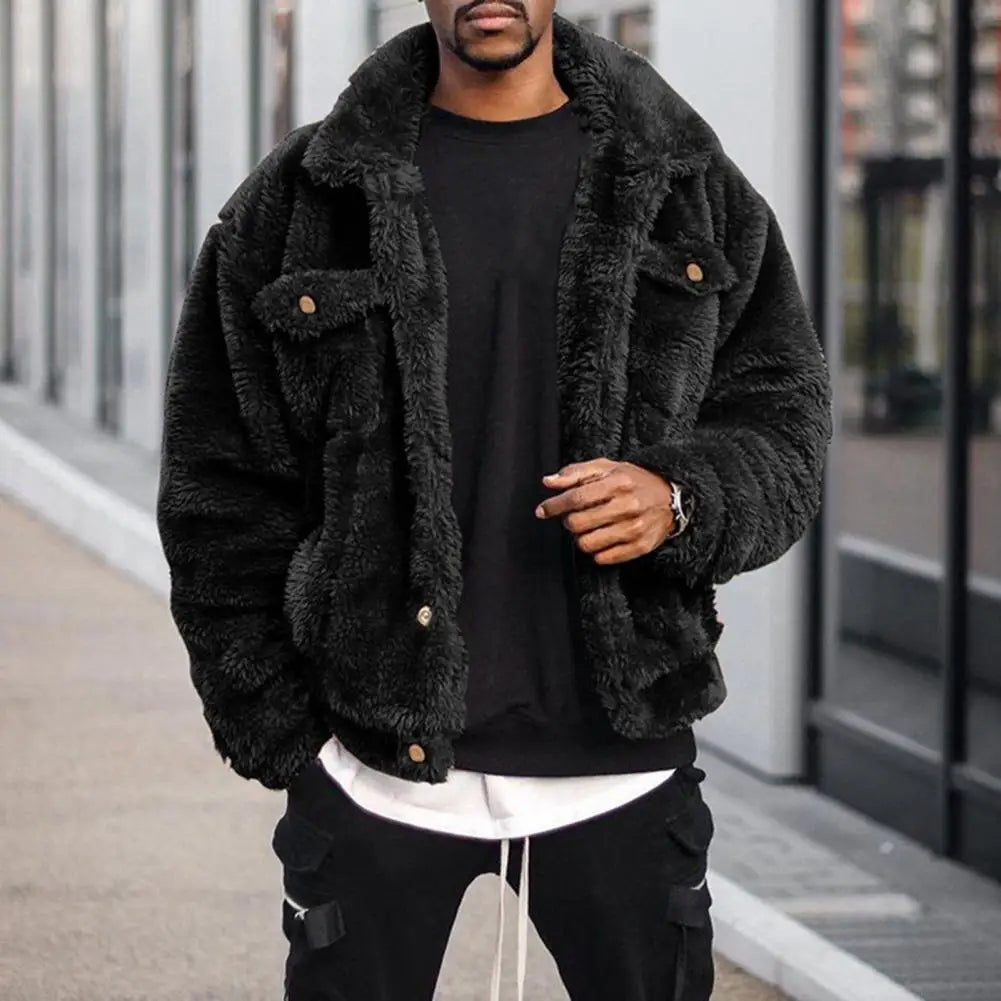 Chaqueta de Invierno con Forro de Felpa - Estilo Hip Hop Hombre