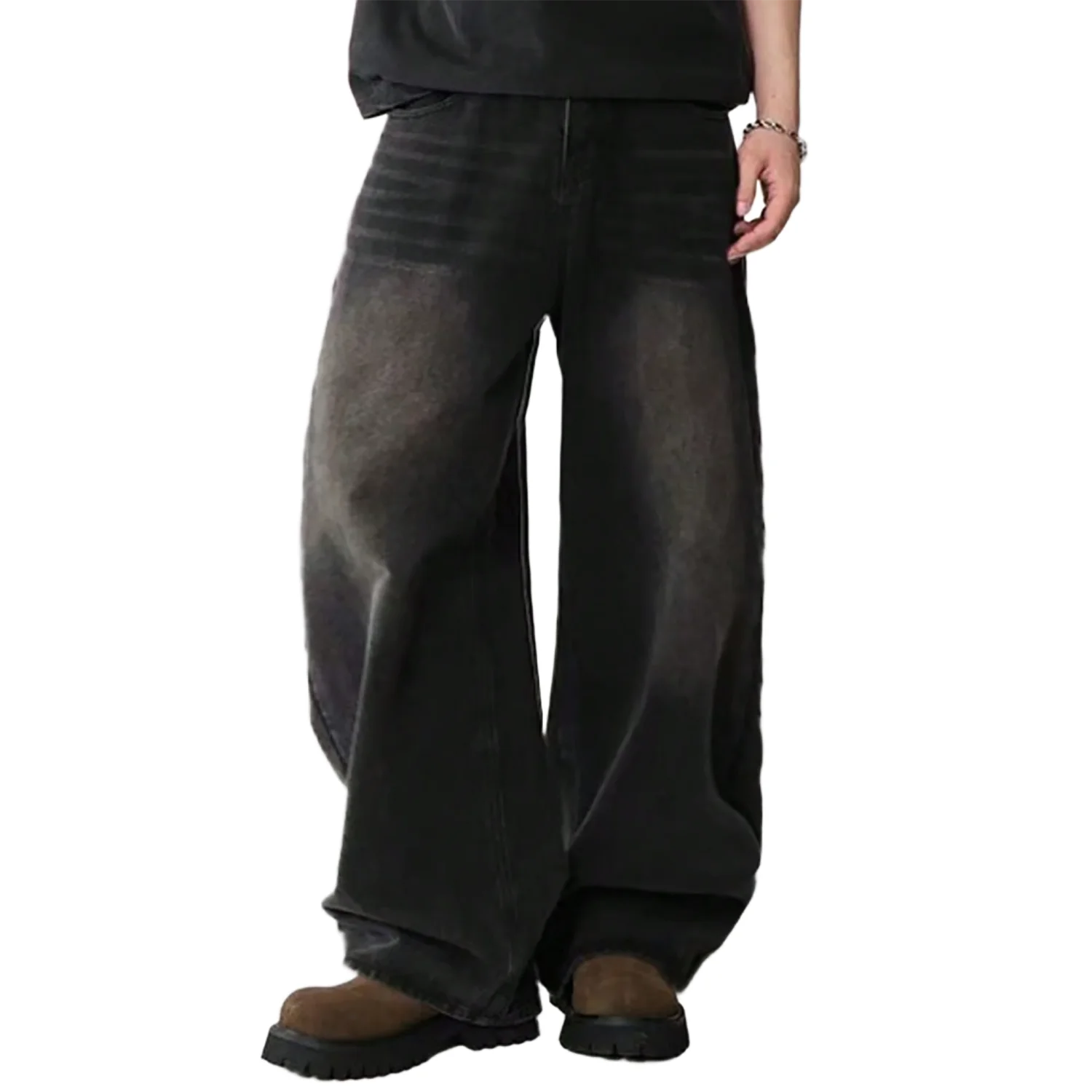 Jeans Baggy Coreano 4 Estaciones - Pierna Ancha High Street Hombre