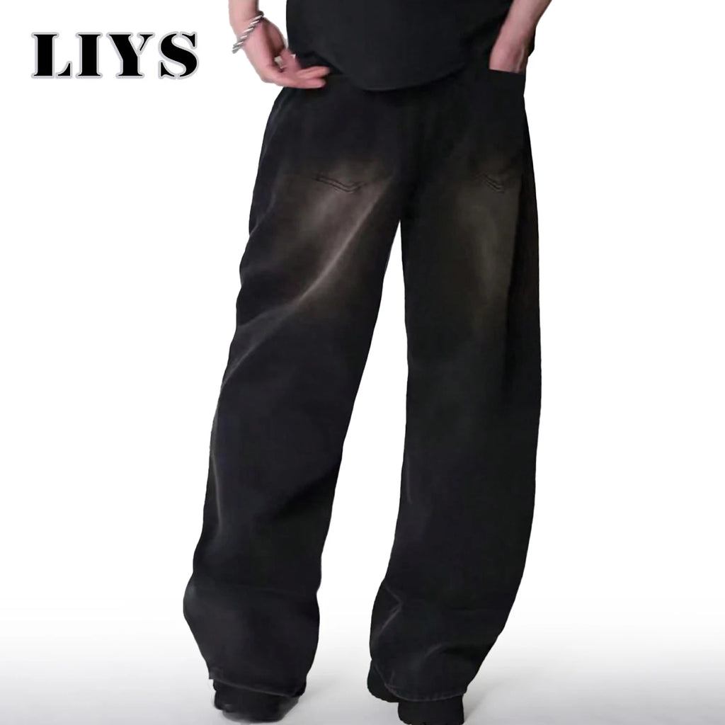 Jeans Baggy Coreano 4 Estaciones - Pierna Ancha High Street Hombre