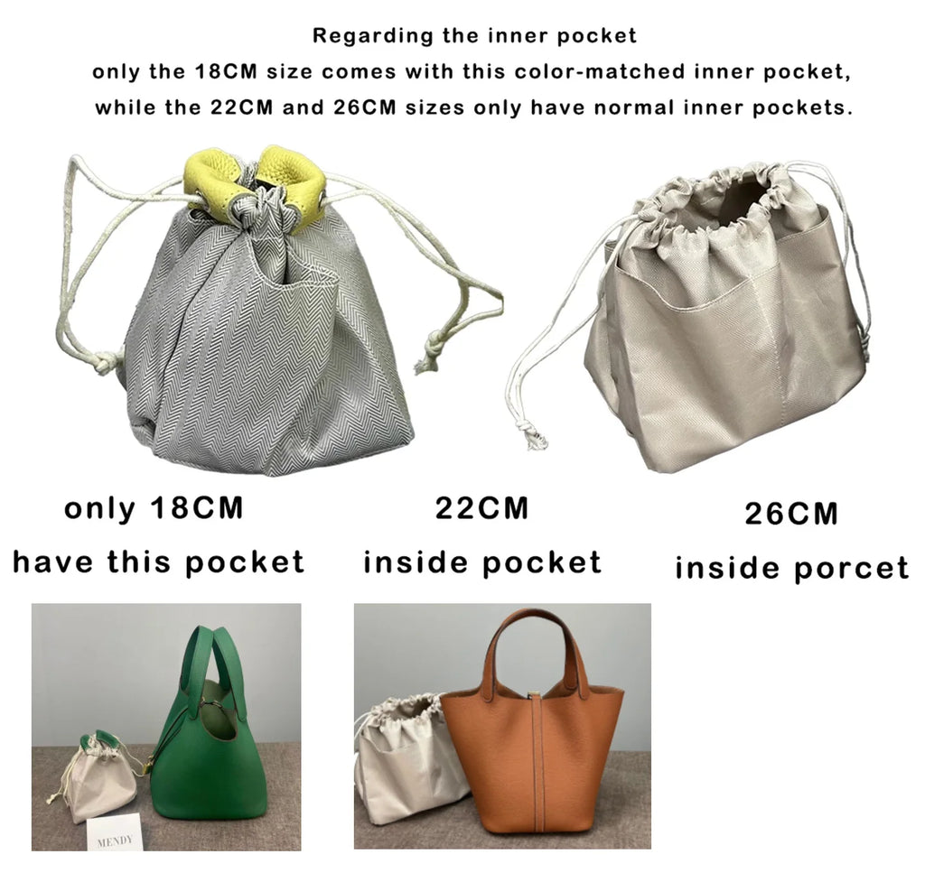 Bolso de Cuero Auténtico - Diseño Tipo Cubo Grande