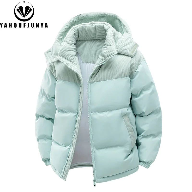 Parka con Capucha Desmontable - Cortavientos Cálida Hombre