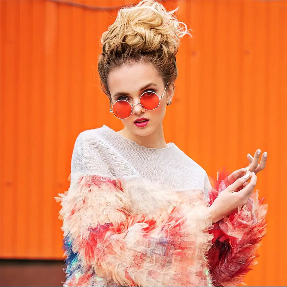 Gafas de Sol Redondas Disco Hippie - Estilo Retro Fiesta Unisex