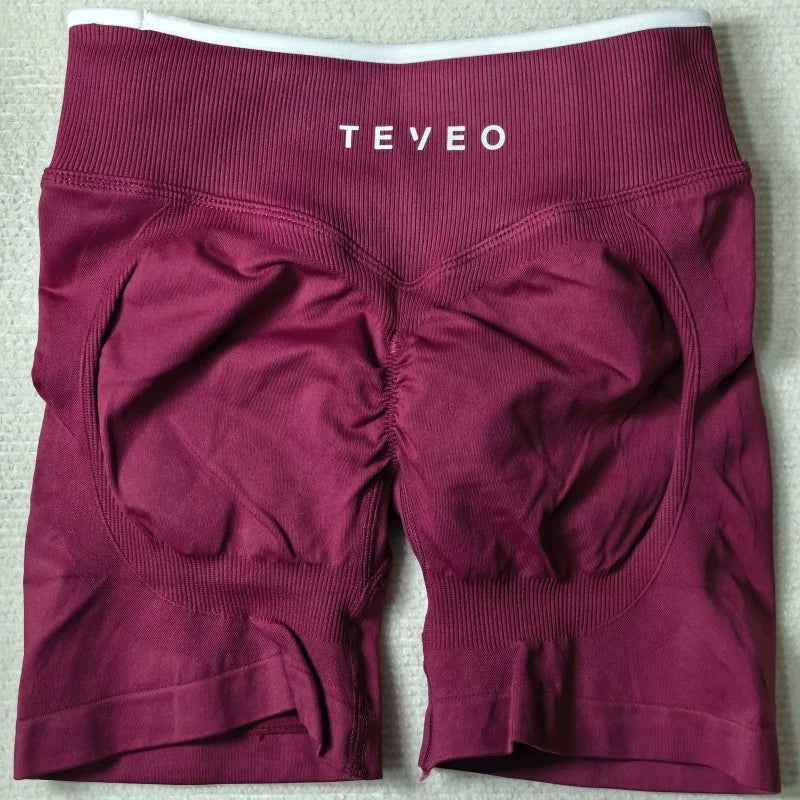 TEVEO Women's Backless Knitted Sports Bra Solid Color Summer Gym Fitness Top with Chest Cushion Sexy Suspender Yoga Bra