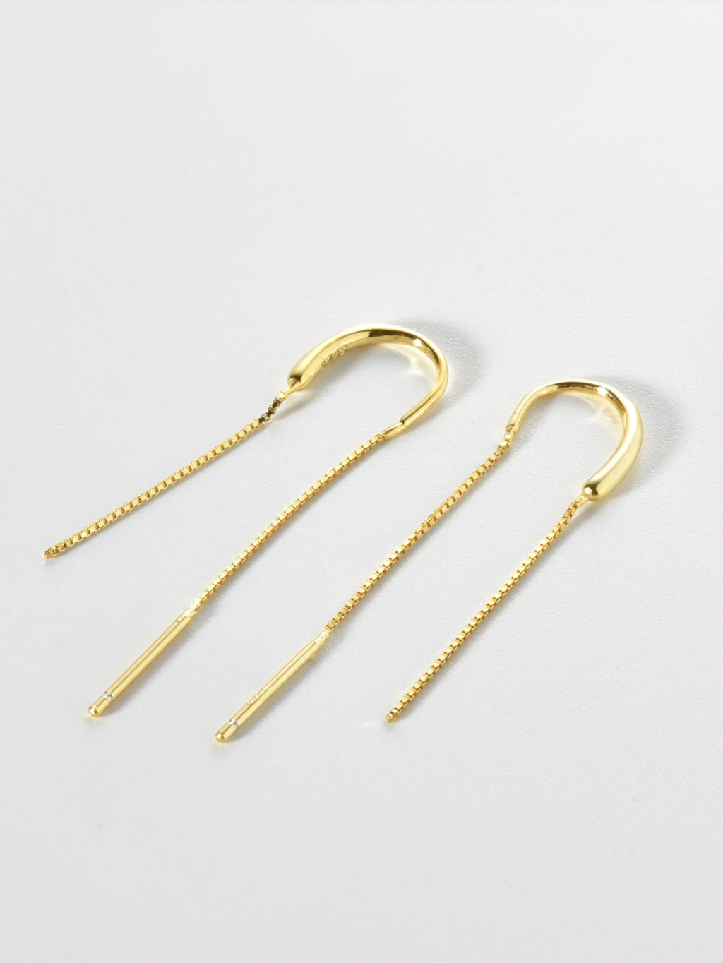 Pendientes Largos Cadena Plata 925 Sterling - Delicados Fiesta Regalo Mujer