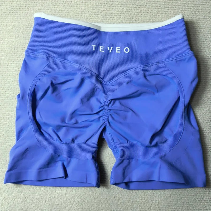TEVEO Women's Backless Knitted Sports Bra Solid Color Summer Gym Fitness Top with Chest Cushion Sexy Suspender Yoga Bra