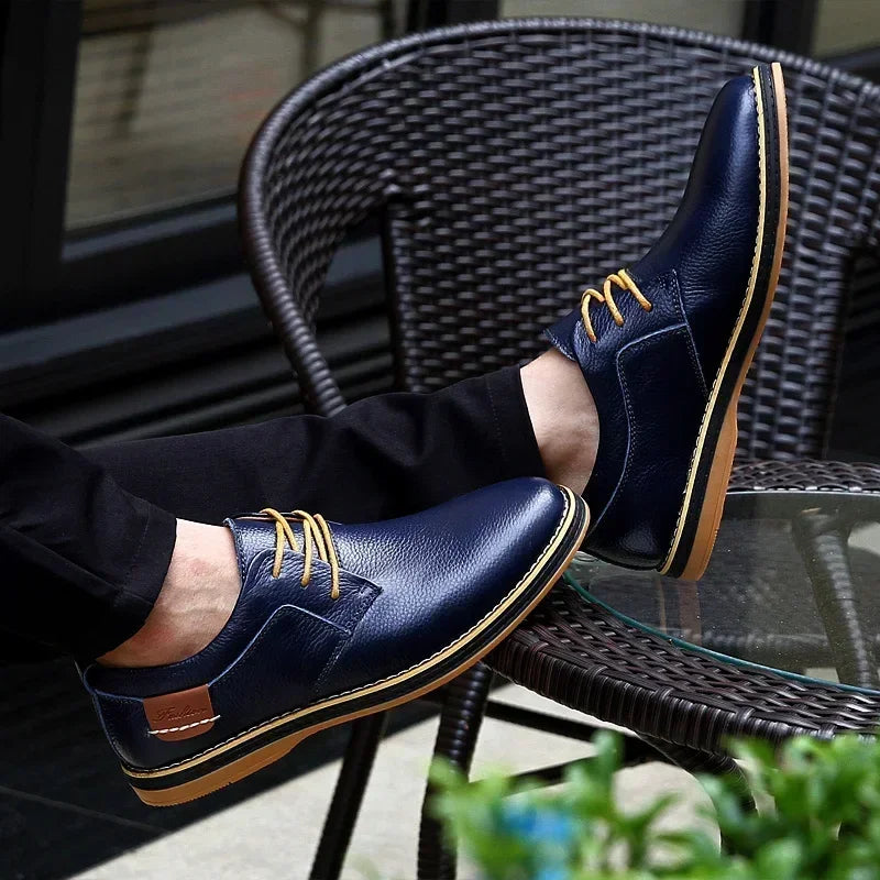 Zapatos Oxford Cuero Genuino Brogue - Estilo Italiano Elegantes Hombre