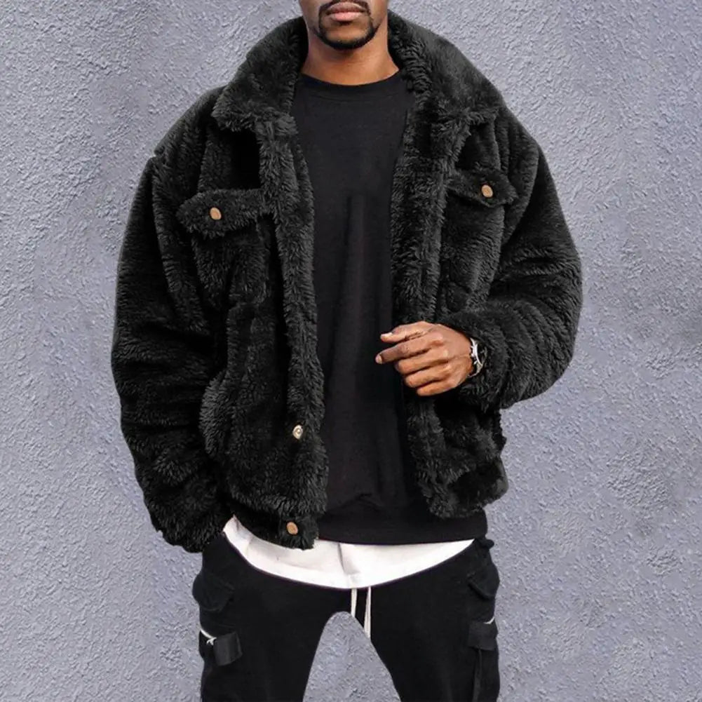 Chaqueta de Invierno con Forro de Felpa - Estilo Hip Hop Hombre